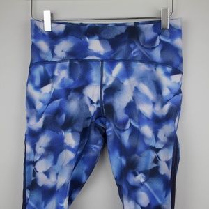 Blue Floral Print Lululemon Cropped Legging